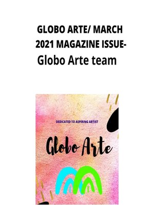 cover image of Globo arte/ MARCH 2021 magazine issue